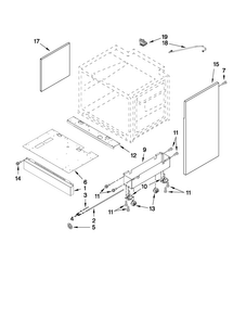Chassis Parts Diagram and Parts List for JGRP536WP01  Jenn-Air Range