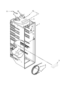 Refrigerator Liner Parts Diagram and Parts List for MSF25D4MDM01  Maytag Refrigerator