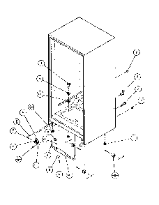Cabinet Bottom And Back Diagram and Parts List for BZ20QW-P1125511WW  Amana Refrigerator