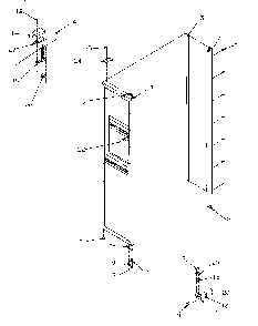Freezer Door Diagram and Parts List for SRDE27S3W-P1190601WW  Amana Refrigerator