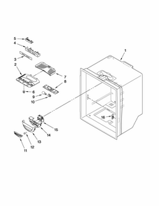Refrigerator Liner Parts Diagram and Parts List for GB2026LEKS7  Amana Refrigerator