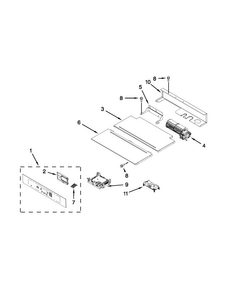 Control Panel Parts Diagram and Parts List for JMW2427WS01  Jenn-Air Microwave