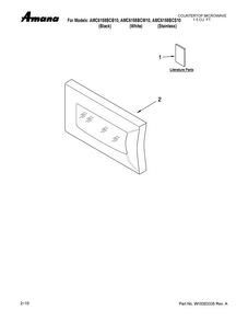 Microwave Door Parts Diagram and Parts List for AMC6158BCB10  Jenn-Air Microwave