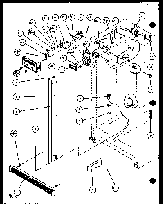 Section 1 Diagram and Parts List for SC25JP-7870114W  Amana Refrigerator