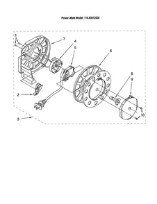 Power Cord Diagram and Parts List for 11620812000  Kenmore Canister Vacuum
