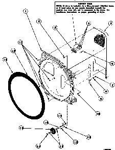 Section 14 Diagram and Parts List for LE8517W2B-PLE8517W2B  Amana Dryer