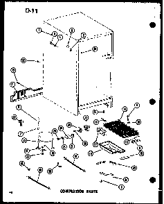 Compressor Parts Diagram and Parts List for TC18F-G-P75288-5WG  Amana Refrigerator