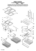 SHELF PARTS Diagram and Parts List for ABC2037DEB14  Amana Refrigerator