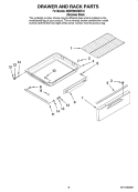 DRAWER AND RACK PARTS, OPTIONAL PARTS (NOT INCLUDED) Diagram and Parts List for MGRH865QDS10  Maytag Range