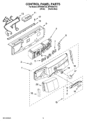 CONTROL PANEL PARTS Diagram and Parts List for MFW9800TQ0  Maytag Washer