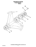 TRUNNION PARTS Diagram and Parts List for MFS25PDFTS  Maytag Washer
