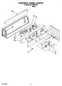 CONTROL PANEL PARTS Diagram and Parts List for MAT15MNAGW0  Maytag Washer