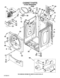CABINET PARTS Diagram and Parts List for MDE25PDAGW0  Maytag Dryer