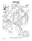 CABINET PARTS Diagram and Parts List for MDG22PRBWW0  Maytag Dryer