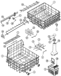 Part Location Diagram of WP99001436 Whirlpool Fold Away Tine Clip