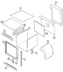 BODY Diagram and Parts List for WW27210W  Jenn-Air Wall Oven