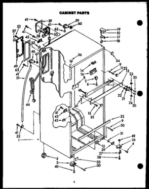01 - Cabinet Parts Diagram and Parts List for GFS165 MN01 Amana Refrigerator