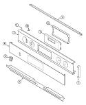CONTROL PANEL Diagram and Parts List for WM27260B  Jenn-Air Microwave Oven Combo
