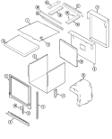 BODY Diagram and Parts List for WM27260B  Jenn-Air Microwave Oven Combo