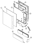 DOOR (DWU7402AAM) Diagram and Parts List for DWU7402AAM  Maytag Dishwasher
