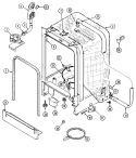 TUB Diagram and Parts List for DWU6402AAB  Maytag Dishwasher