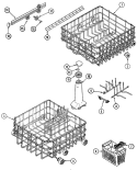TRACK & RACK ASSEMBLY (DWU7402AAM) Diagram and Parts List for DWU7402AAM  Maytag Dishwasher