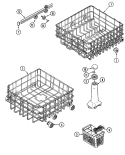 TRACK & RACK ASSEMBLY Diagram and Parts List for DWU6602AAE  Maytag Dishwasher