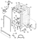 TUB Diagram and Parts List for DWC7602AAB  Maytag Dishwasher