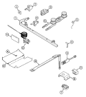 GAS CONTROLS Diagram and Parts List for 31001SAA  Magic Chef Range