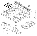 TOP ASSEMBLY Diagram and Parts List for JG3127WTV  Jenn-Air Range
