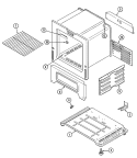 OVEN / BASE Diagram and Parts List for 31003KAWD  Magic Chef Range