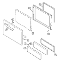 DOOR Diagram and Parts List for 31003KAWD  Magic Chef Range