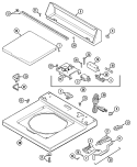 TOP Diagram and Parts List for LAT9304BGE  Maytag Washer