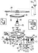 PUMP & MOTOR Diagram and Parts List for DWUA300AAX  Admiral Dishwasher