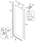 FRESH FOOD OUTER DOOR Diagram and Parts List for JRSD2490TW  Jenn-Air Refrigerator