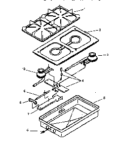 Module-top Burner Assembly-cc25/white,and Cc27/black Diagram and Parts List for AGDS901E P1131824NE Amana Range