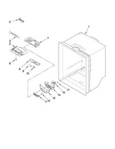 Refrigerator Liner Parts Diagram and Parts List for MBF1958XES2  Maytag Refrigerator
