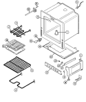 OVEN / BASE Diagram and Parts List for C3523WVV  Magic Chef Range