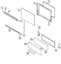 DOOR / DRAWER Diagram and Parts List for C31103SAW  Crosley Range