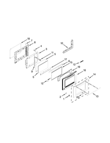 Door Parts Diagram and Parts List for JES9800CAS02  Jenn-Air Range