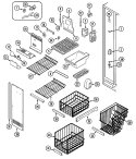 FREEZER COMPARTMENT Diagram and Parts List for RSD2200EAM  Maytag Refrigerator