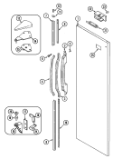 FRESH FOOD OUTER DOOR Diagram and Parts List for RSD2200EKE  Maytag Refrigerator