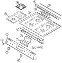 TOP ASSEMBLY Diagram and Parts List for 61S14XAB  Magic Chef Range