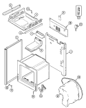 BODY Diagram and Parts List for 61S04PAW  Magic Chef Range