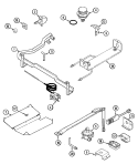 GAS CONTROLS Diagram and Parts List for 61S14XAB  Magic Chef Range