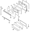 DOOR / DRAWER (61S14XAx) Diagram and Parts List for 61S14XAB  Magic Chef Range