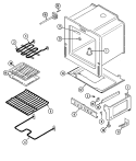 OVEN / BASE Diagram and Parts List for C3510PVV  Magic Chef Range