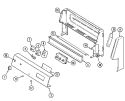 CONTROL PANEL Diagram and Parts List for 3822KVA-D  Magic Chef Range