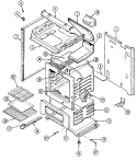 BODY / OVEN Diagram and Parts List for 3110PRV-K  Magic Chef Range