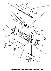 Graphic Panel, Control Hood & Controls Diagram and Parts List for LE4427W P1178401WW Amana Dryer